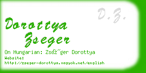 dorottya zseger business card